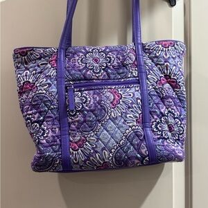 Vera Bradley Purple Patterned Tote Bag & card case/keychain